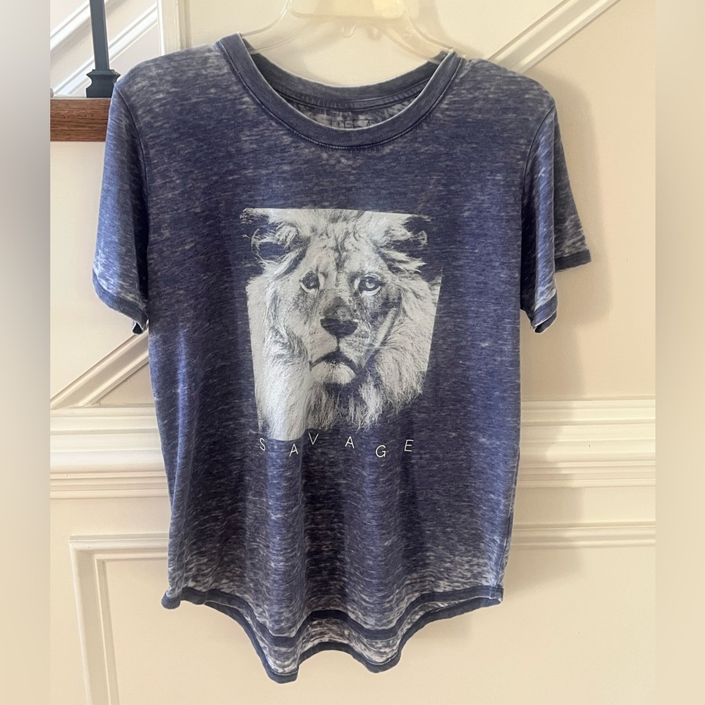 Freeze Navy Blue Lion Graphic Tee